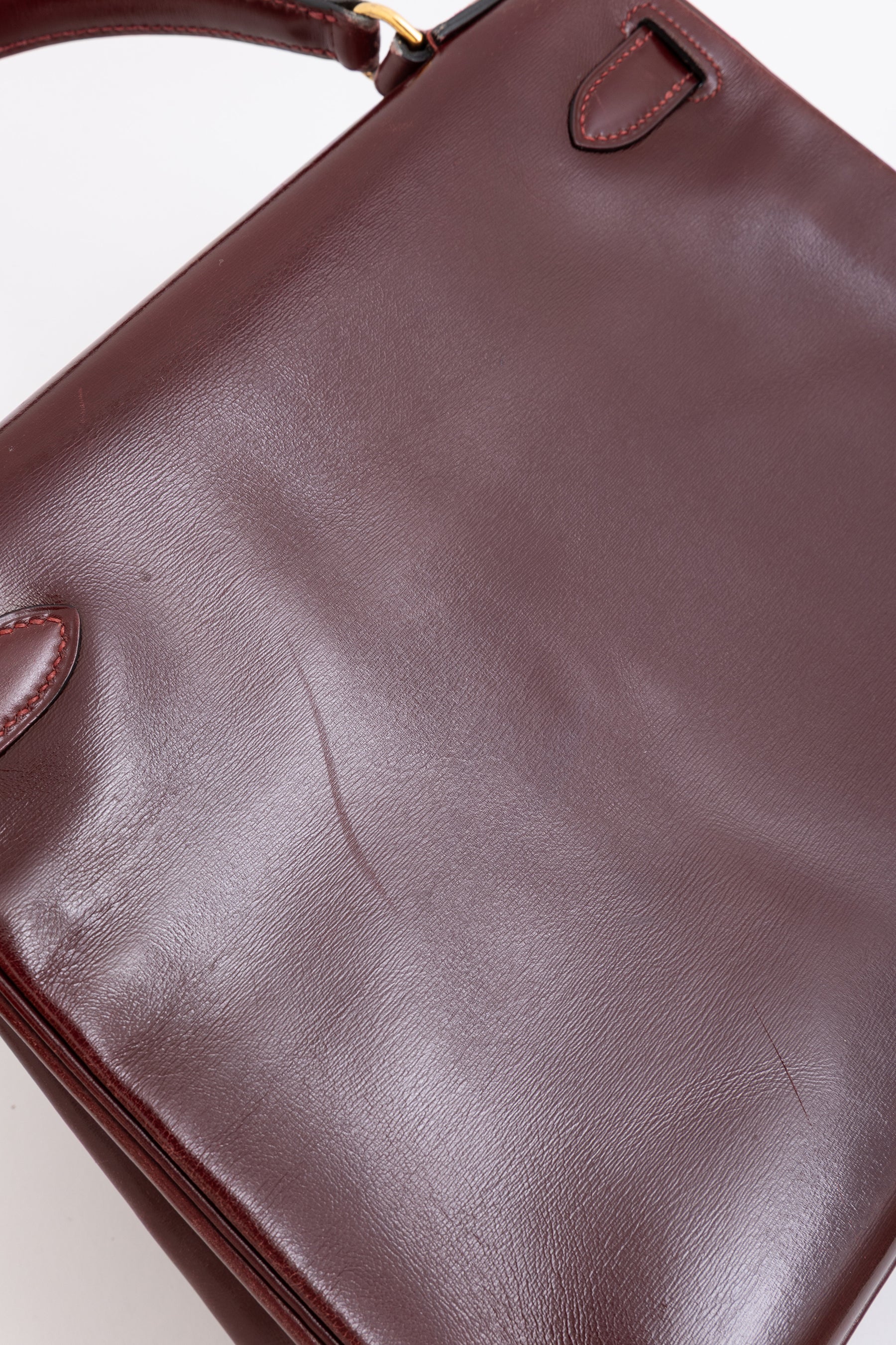 H Box Leather Kelly 28 Retourne Bag