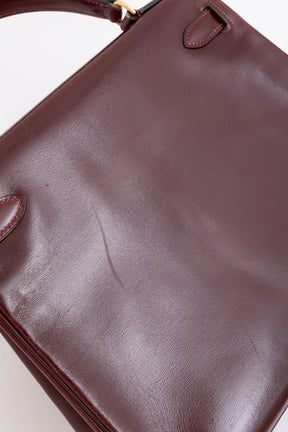 H Box Leather Kelly 28 Retourne Bag