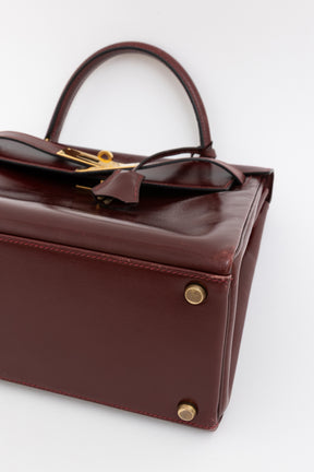 H Box Leather Kelly 28 Retourne Bag