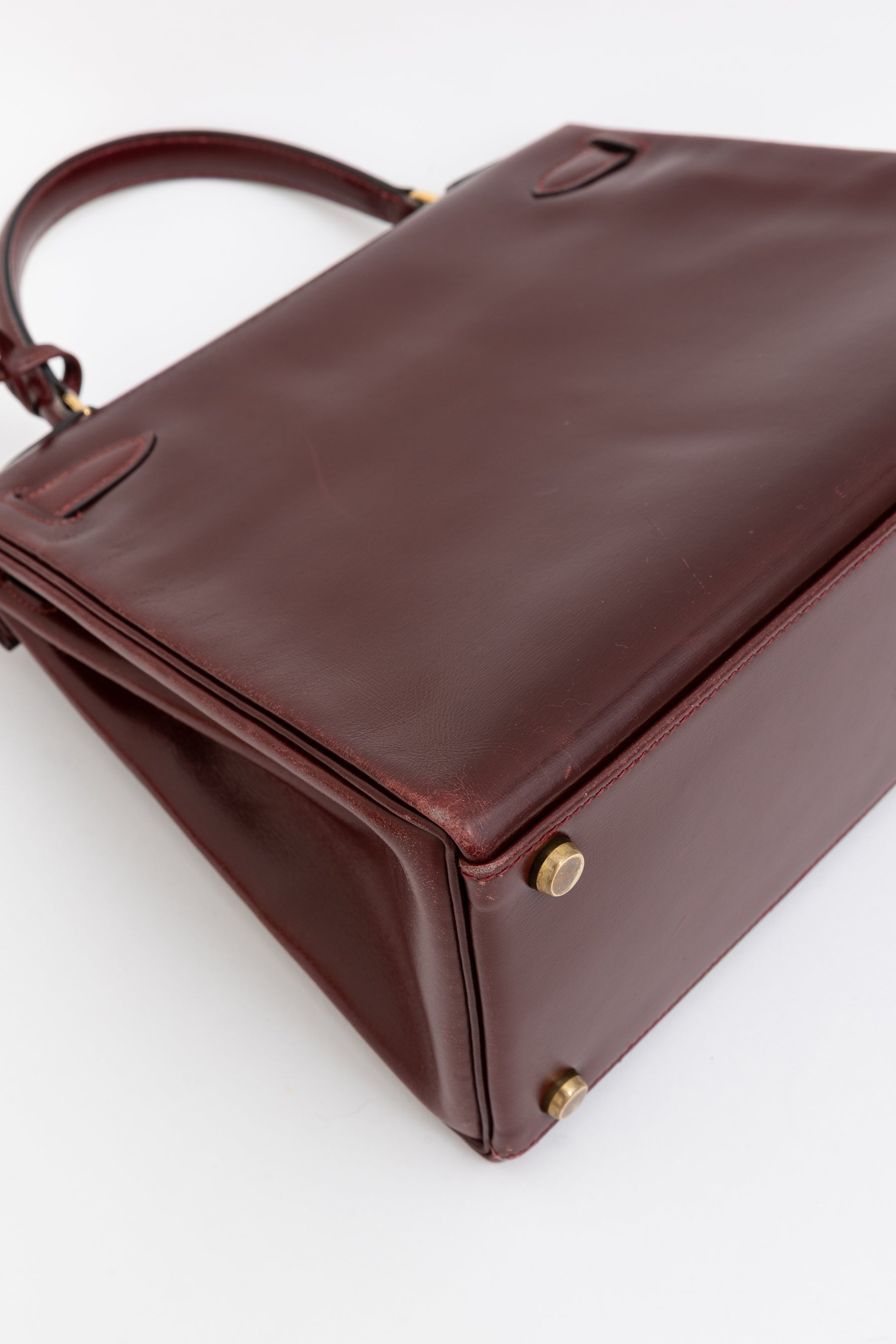 H Box Leather Kelly 28 Retourne Bag