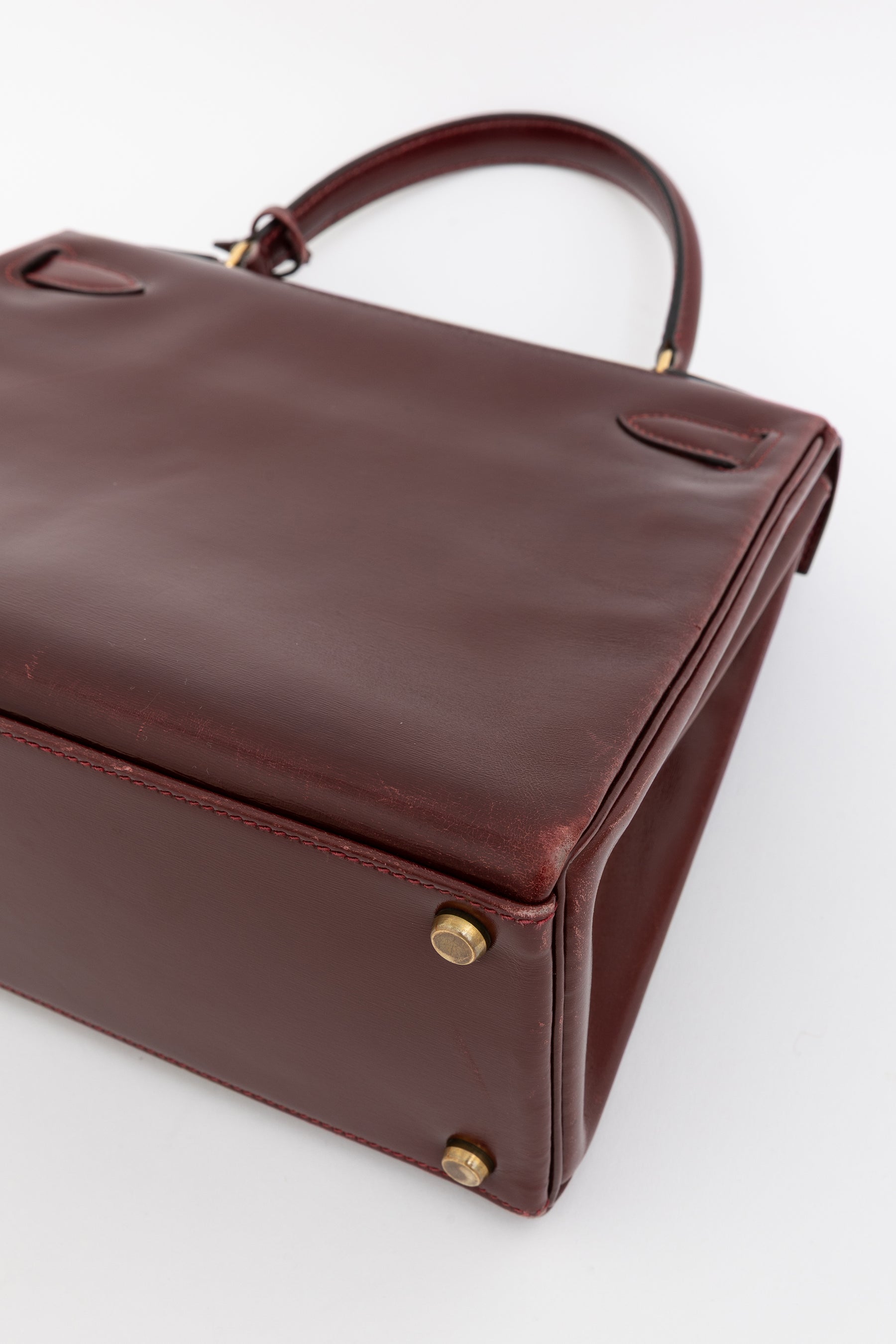 H Box Leather Kelly 28 Retourne Bag