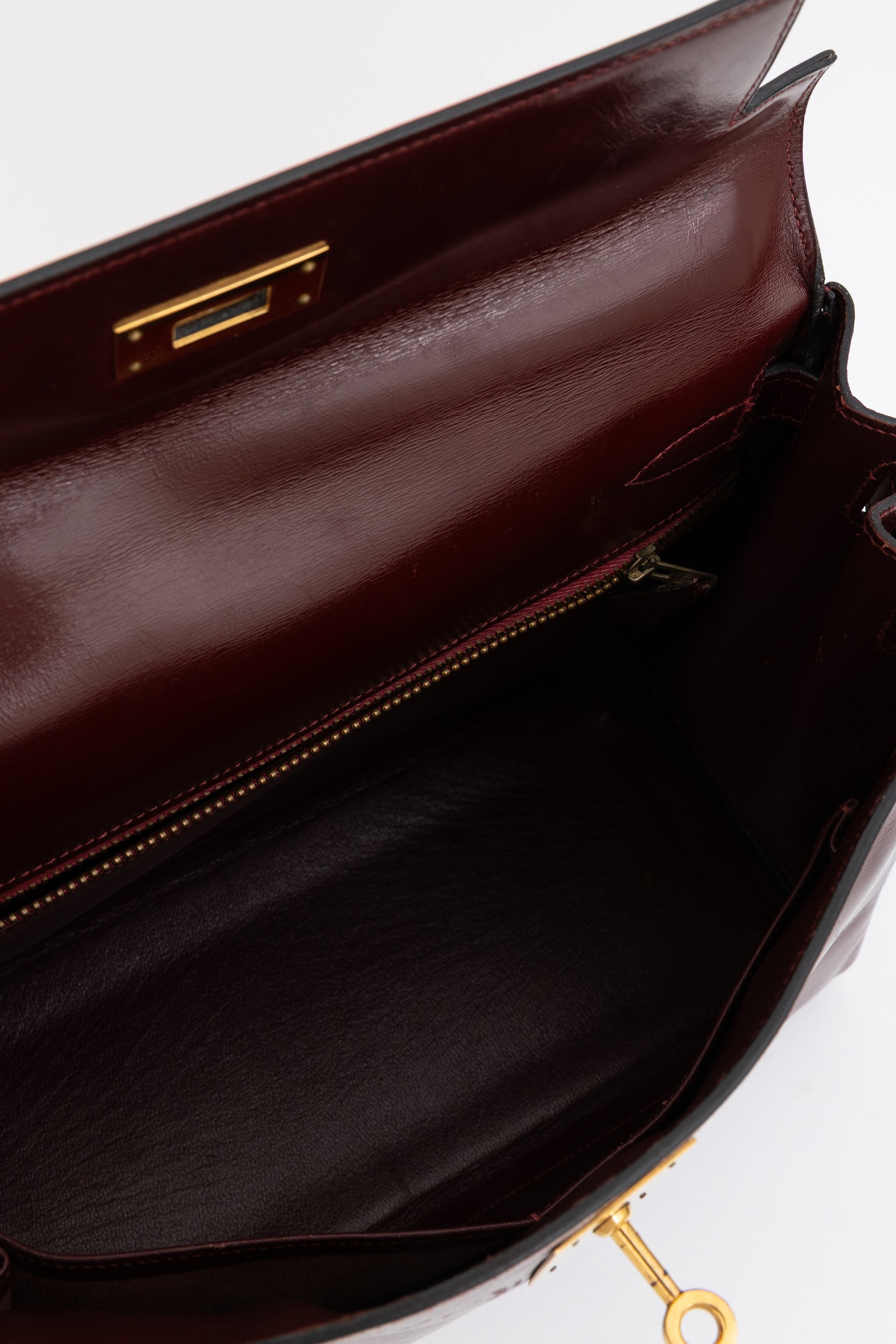 H Box Leather Kelly 28 Retourne Bag