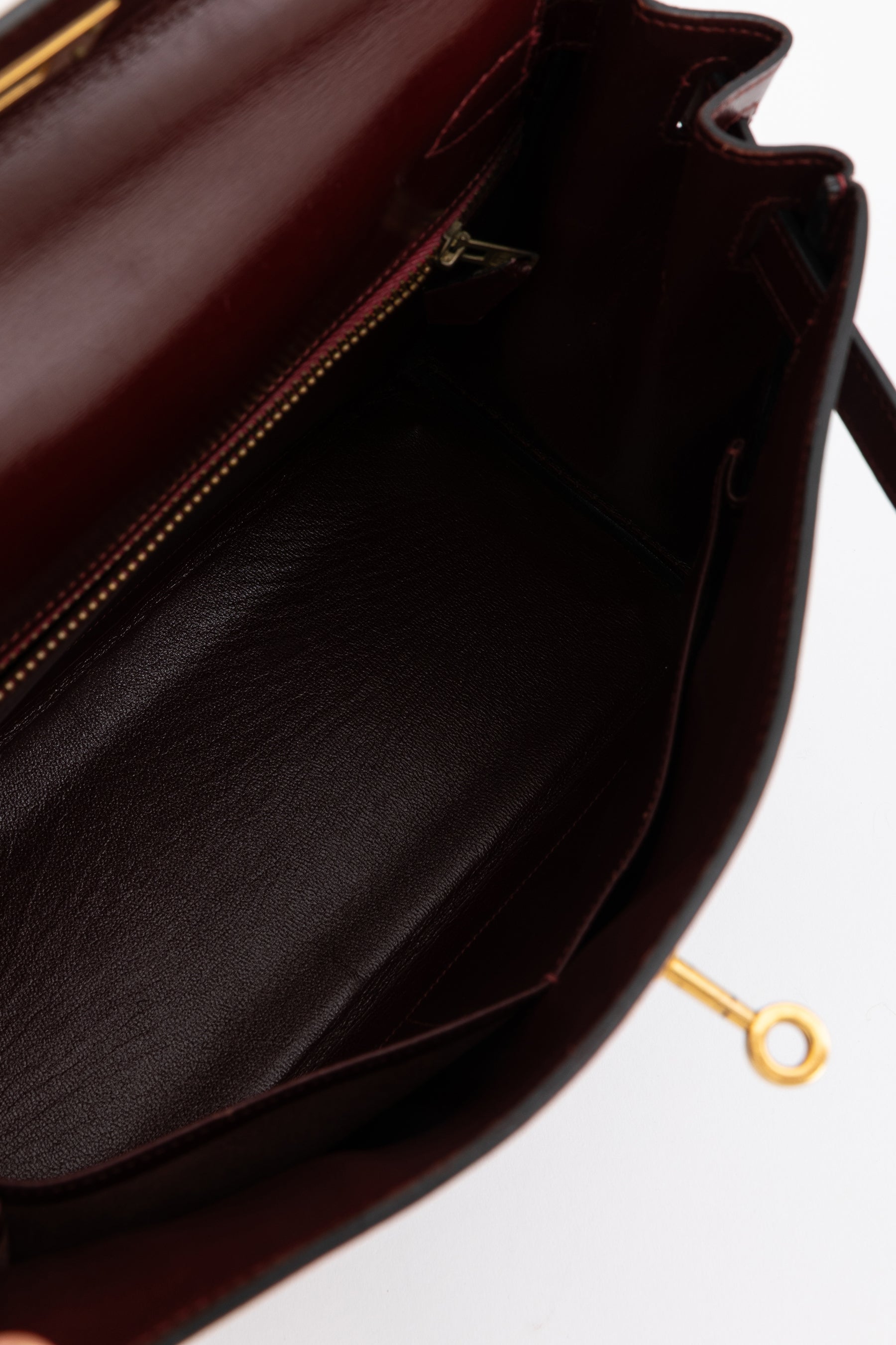 H Box Leather Kelly 28 Retourne Bag