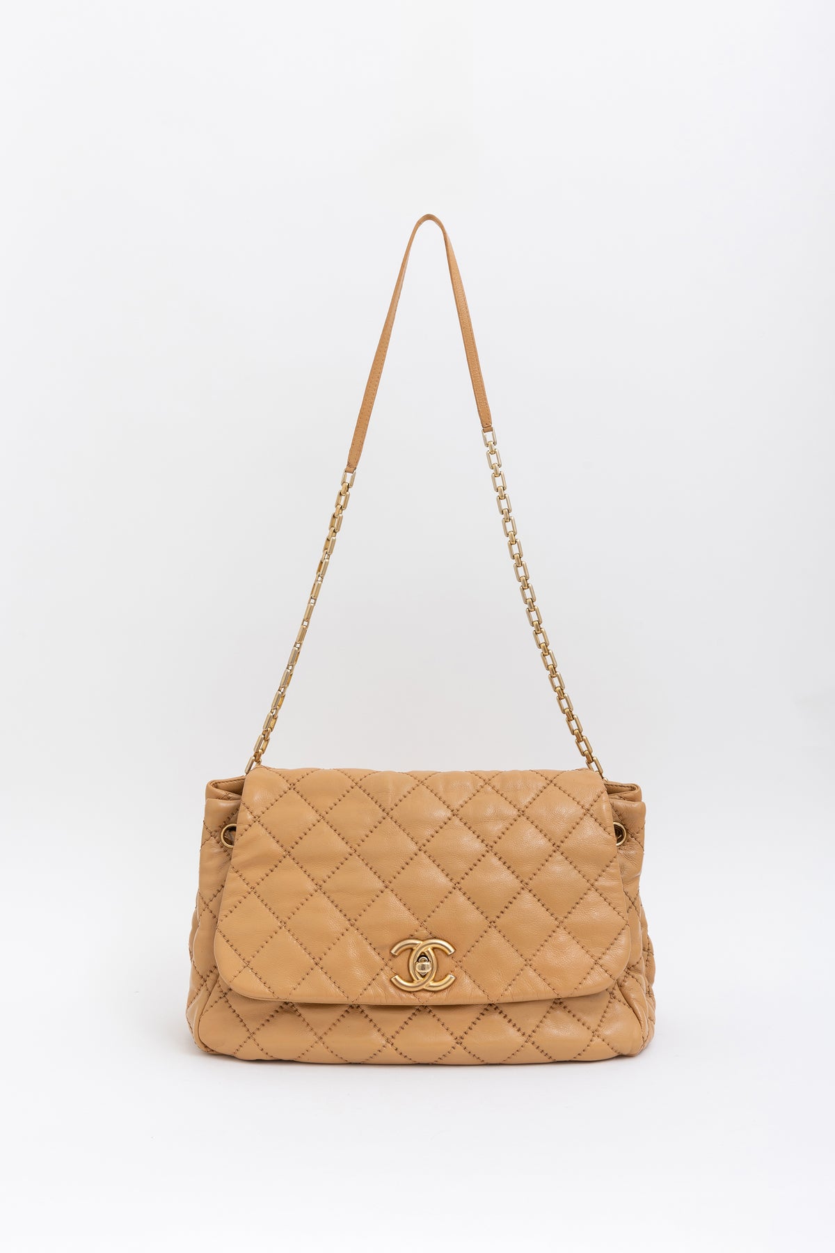 Retro Chain Accordion Flap Bag
