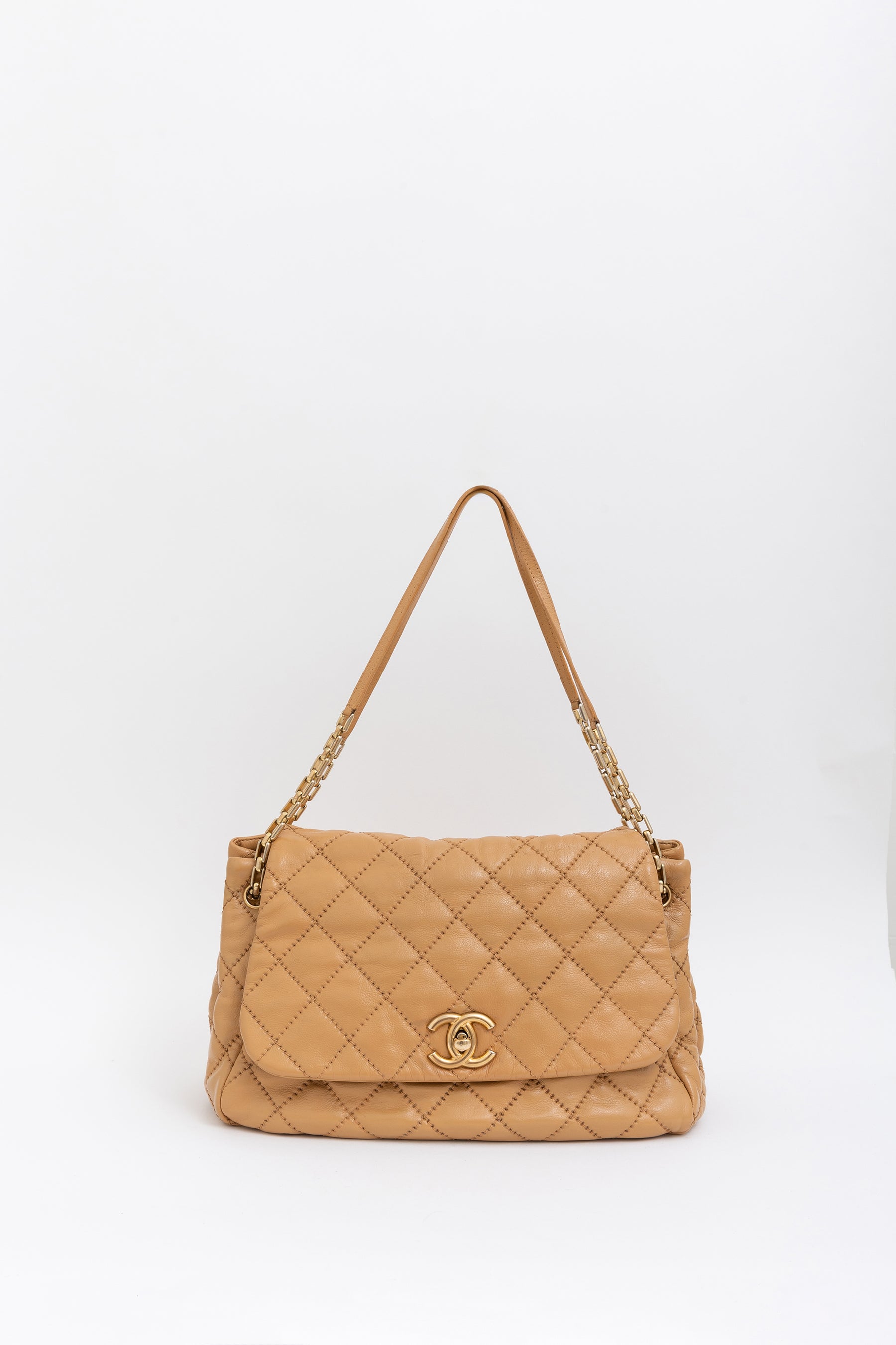 Retro Chain Accordion Flap Bag