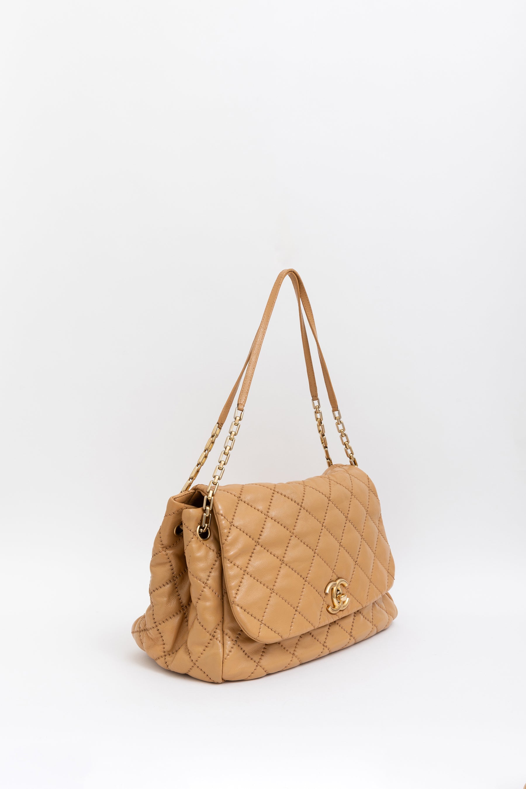 Retro Chain Accordion Flap Bag