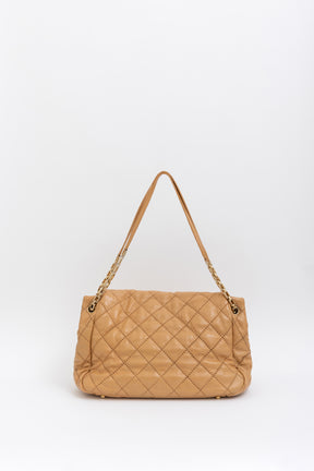 Retro Chain Accordion Flap Bag