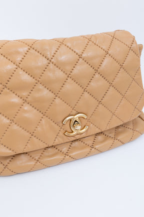 Retro Chain Accordion Flap Bag