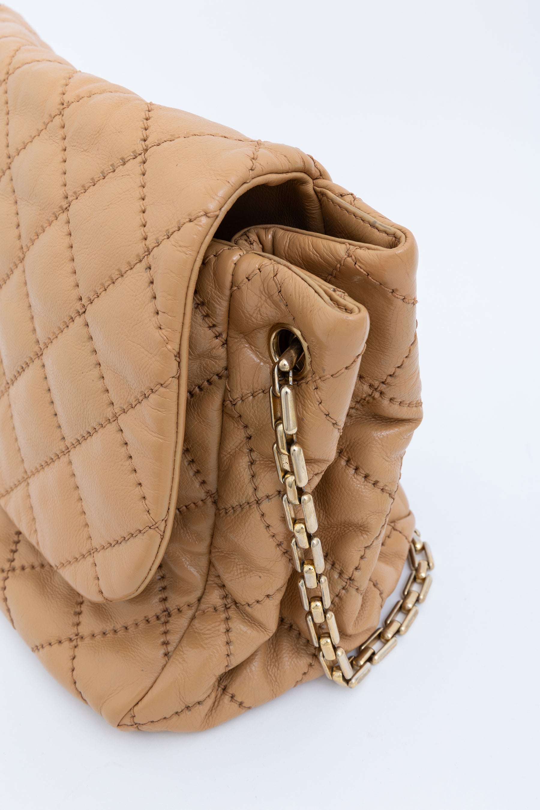 Retro Chain Accordion Flap Bag