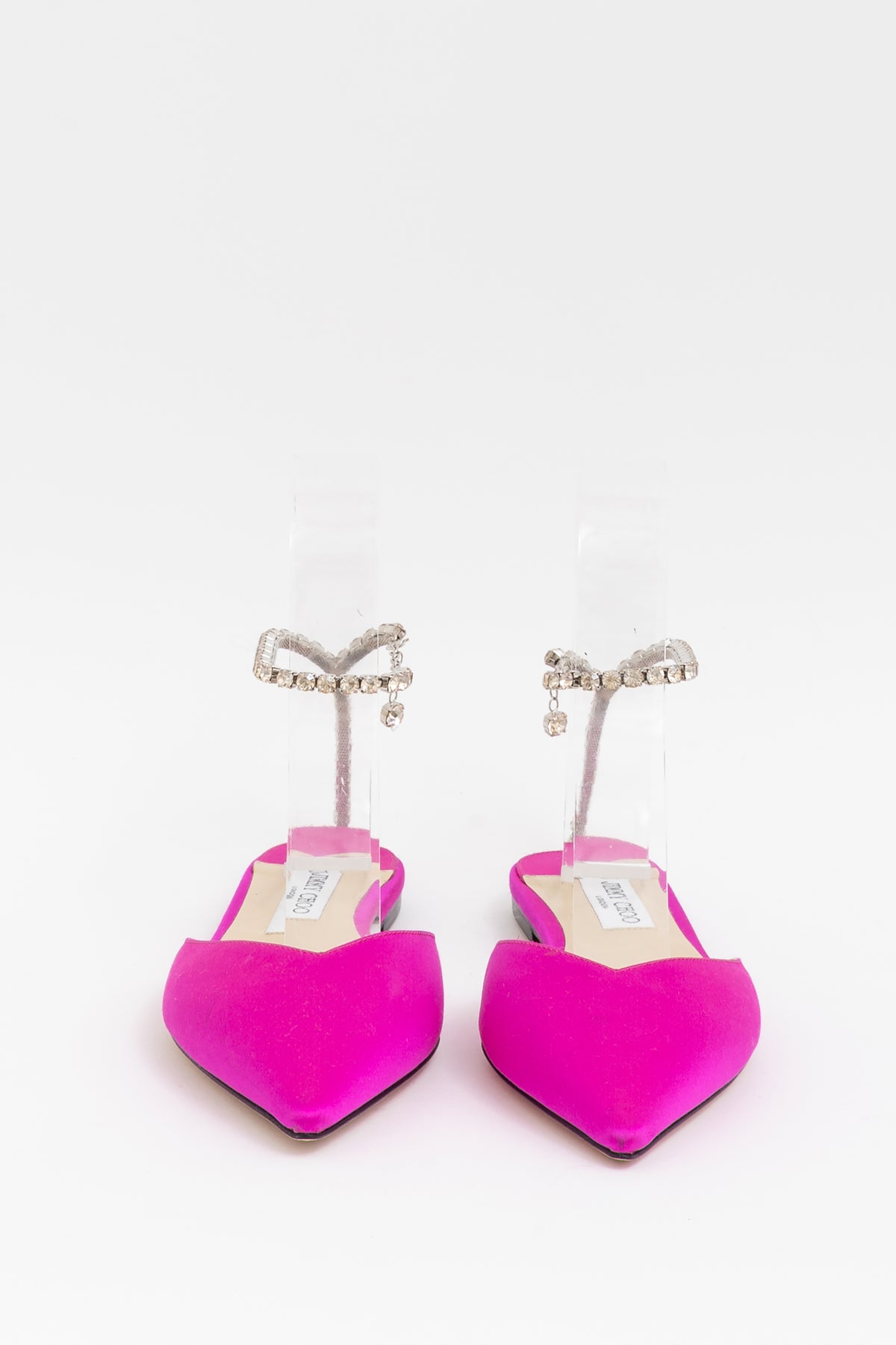 Saeda Fuchsia Satin Flats
