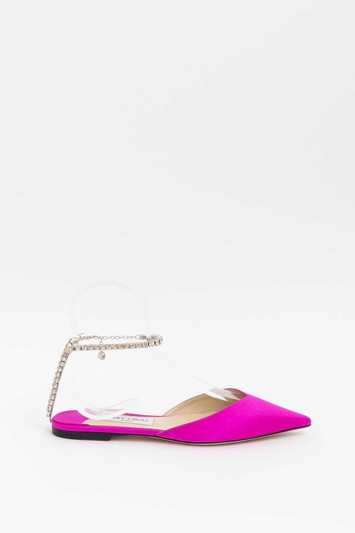 Saeda Fuchsia Satin Flats