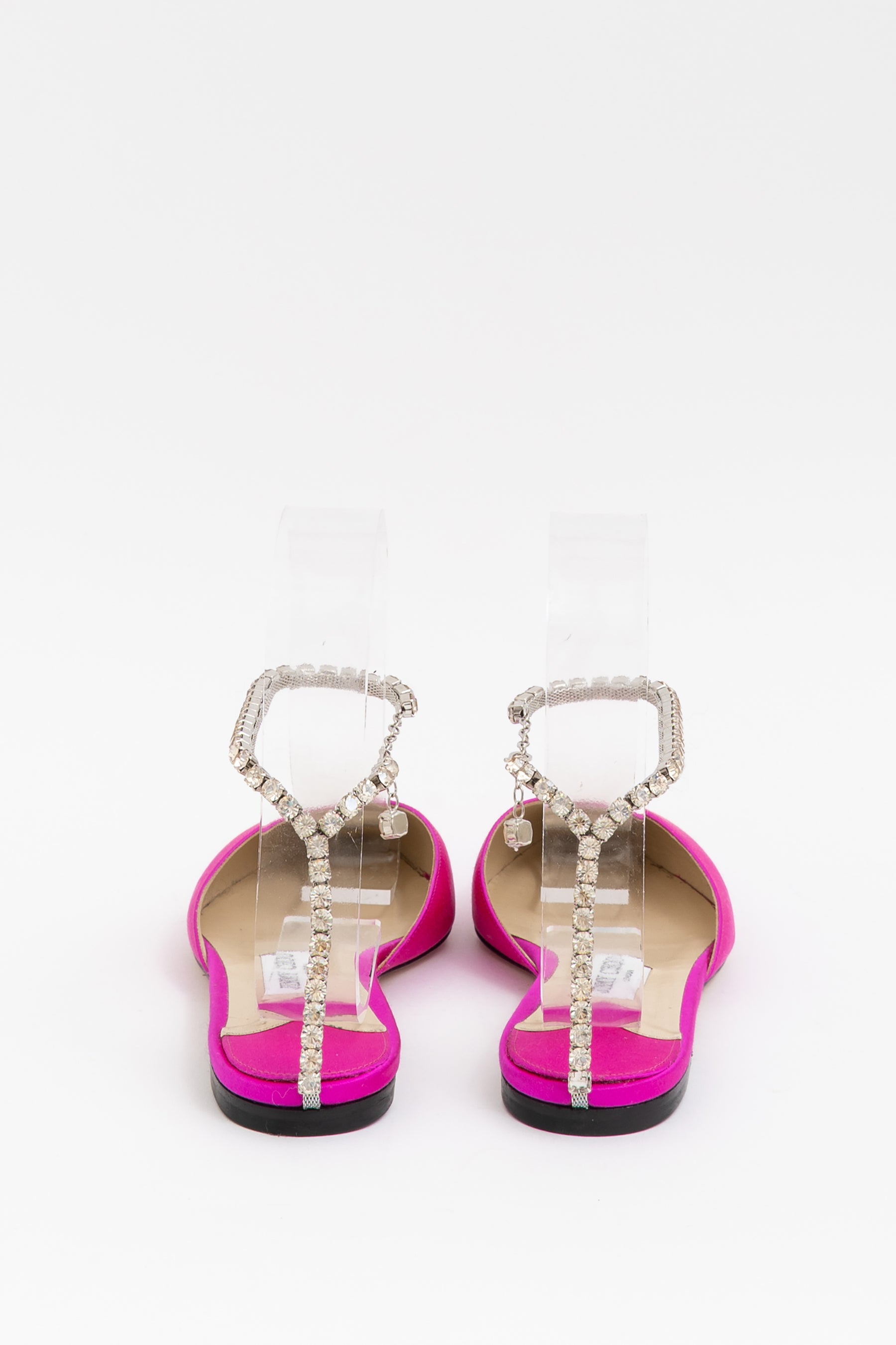 Saeda Fuchsia Satin Flats