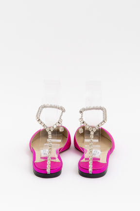 Saeda Fuchsia Satin Flats