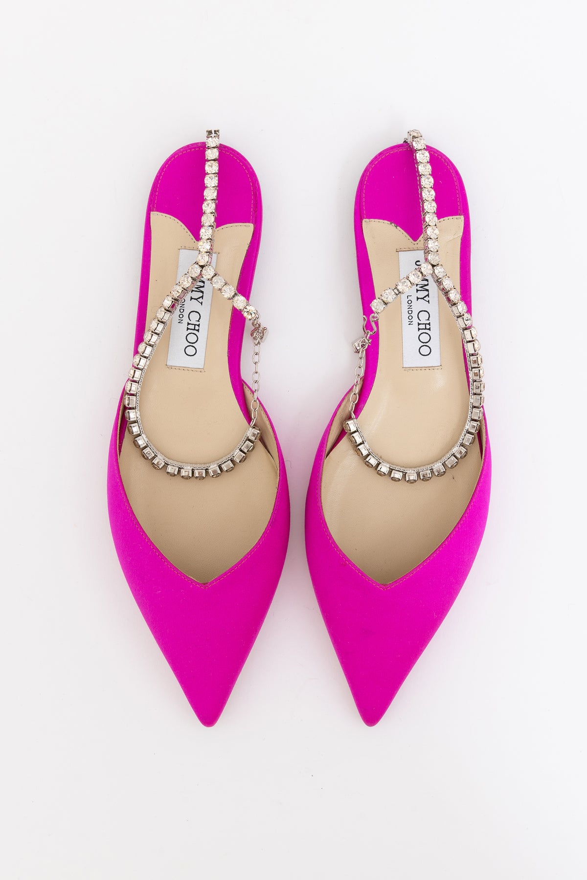 Saeda Fuchsia Satin Flats