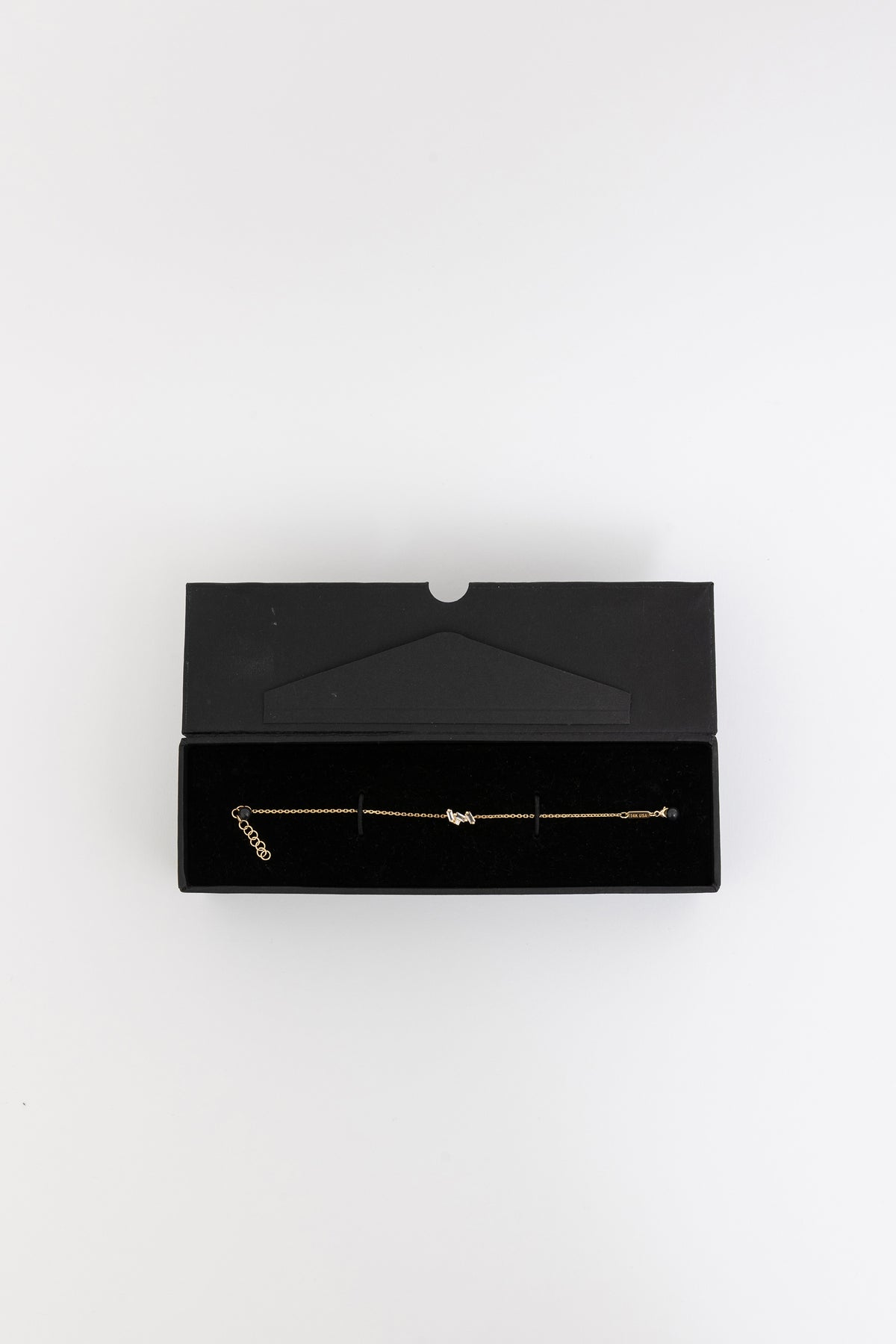 14k Gold Chain White Topaz and Diamond Bracelet