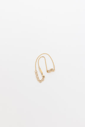 14k Gold Chain White Topaz and Diamond Bracelet