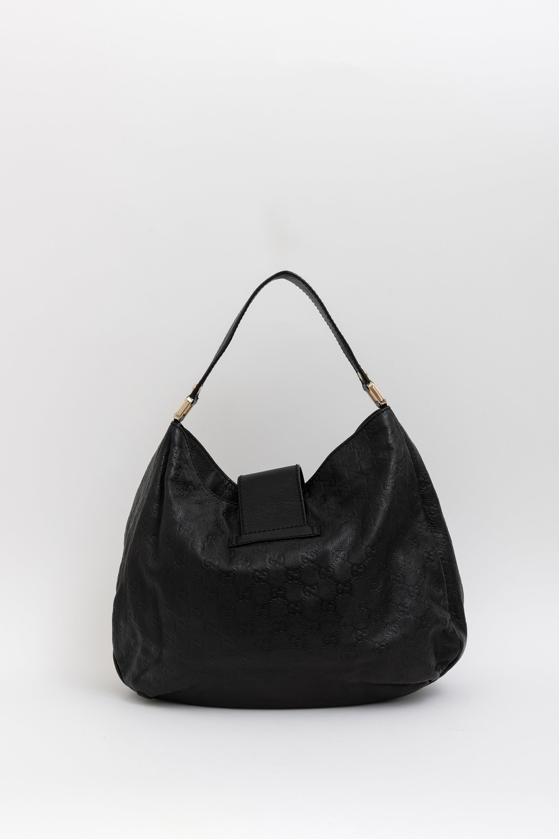 Embossed Monogram Hobo Bag