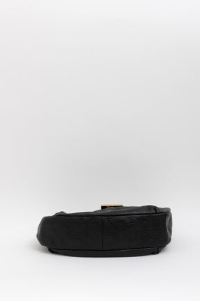 Embossed Monogram Hobo Bag