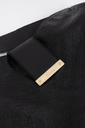 Embossed Monogram Hobo Bag