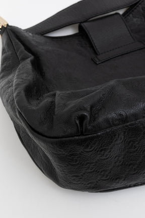 Embossed Monogram Hobo Bag