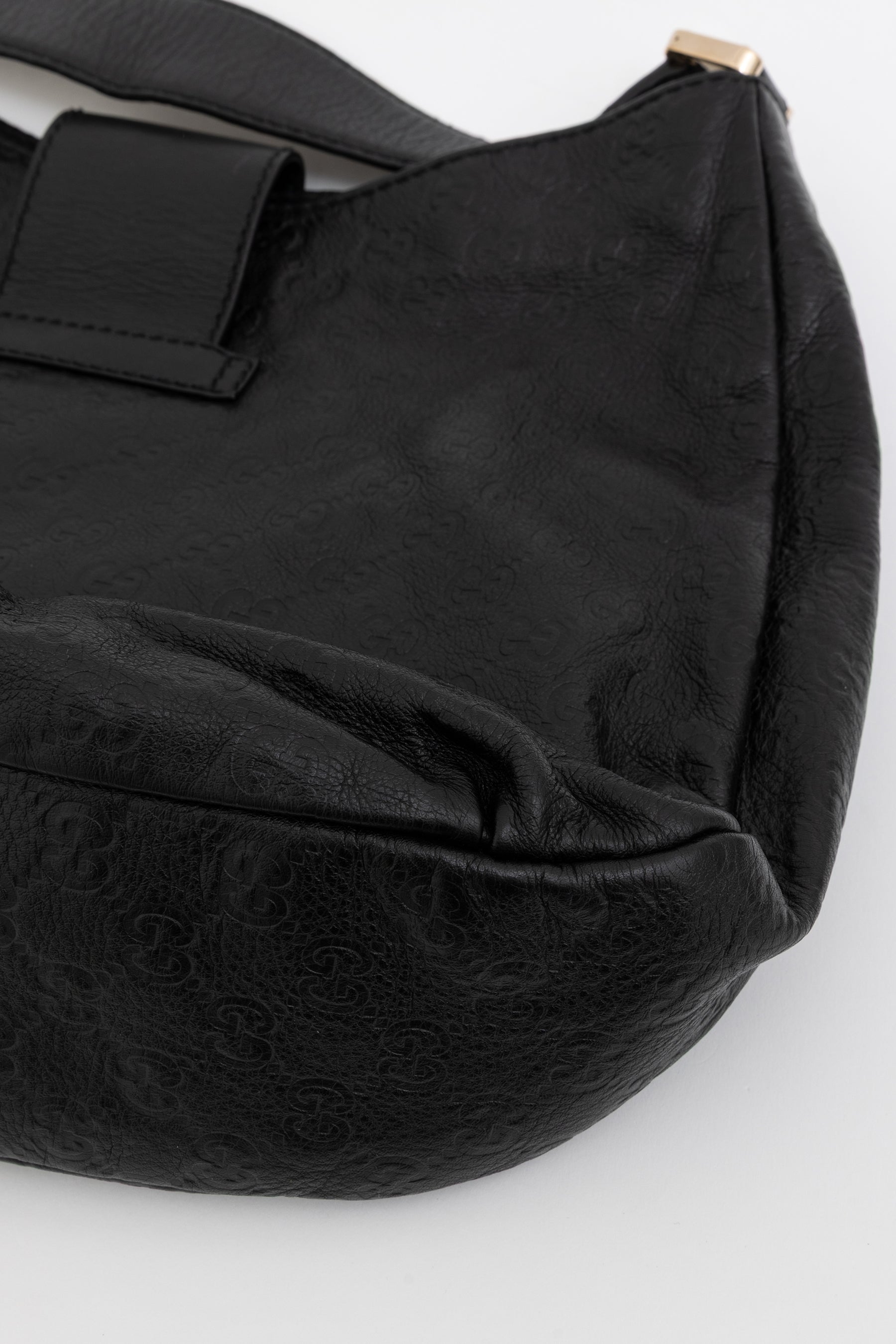 Embossed Monogram Hobo Bag