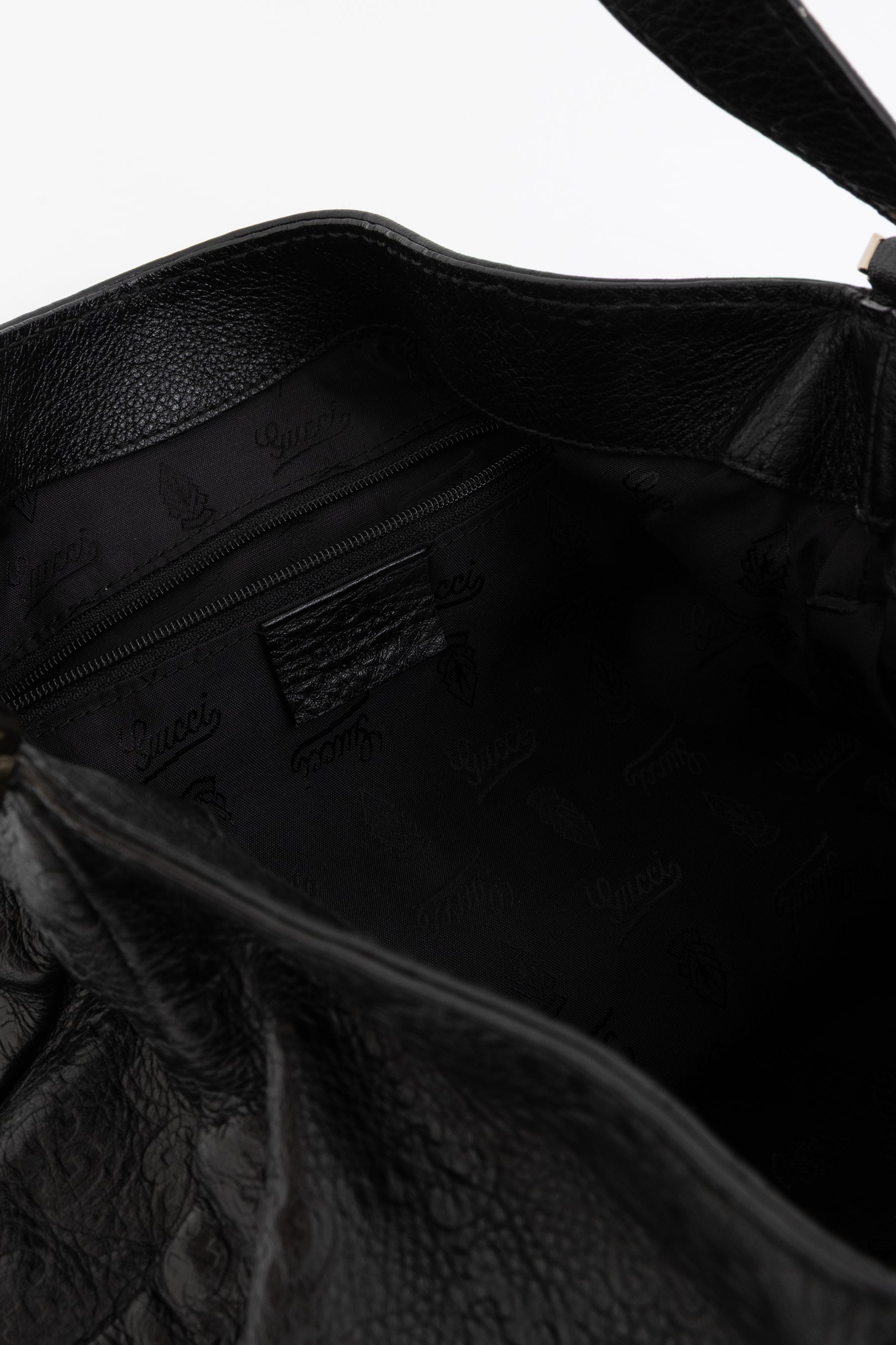 Embossed Monogram Hobo Bag
