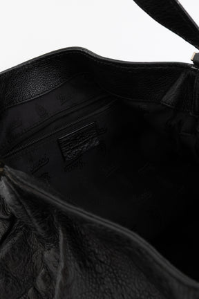 Embossed Monogram Hobo Bag