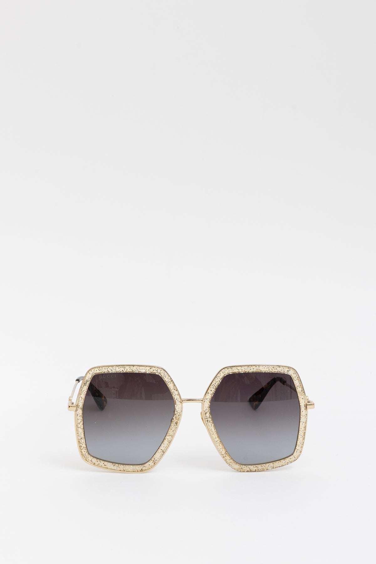 Oversized Glitter Square Frame Sunglasses GG0106S
