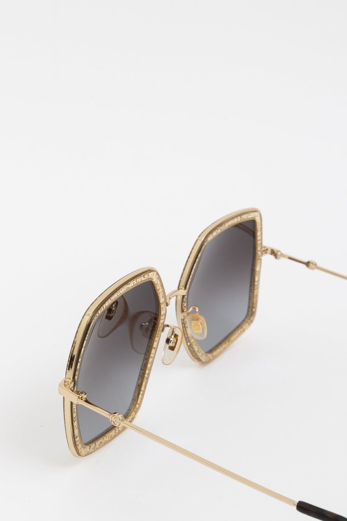 Oversized Glitter Square Frame Sunglasses GG0106S