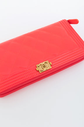 Quilted Boy Zip-Around Wallet