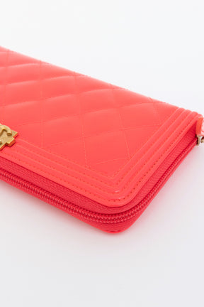 Quilted Boy Zip-Around Wallet