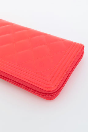 Quilted Boy Zip-Around Wallet
