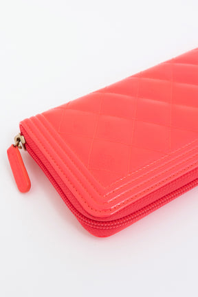 Quilted Boy Zip-Around Wallet