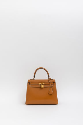 Naturel Sabel Butler Leather Kelly 25 Sellier Bag