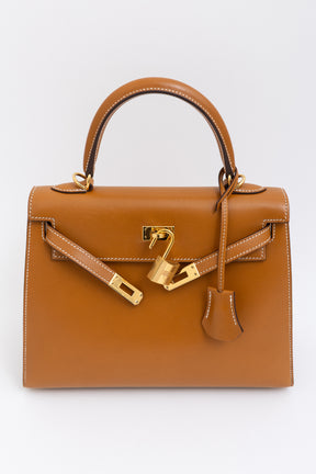 Naturel Sabel Butler Leather Kelly 25 Sellier Bag