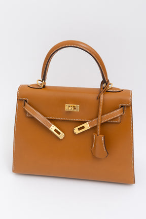Naturel Sabel Butler Leather Kelly 25 Sellier Bag