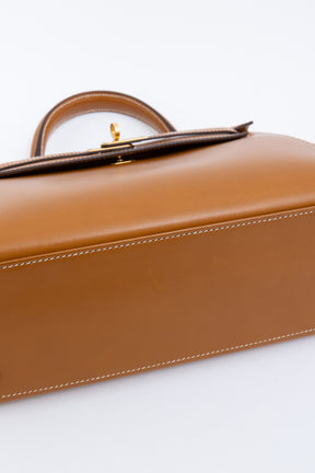 Naturel Sabel Butler Leather Kelly 25 Sellier Bag