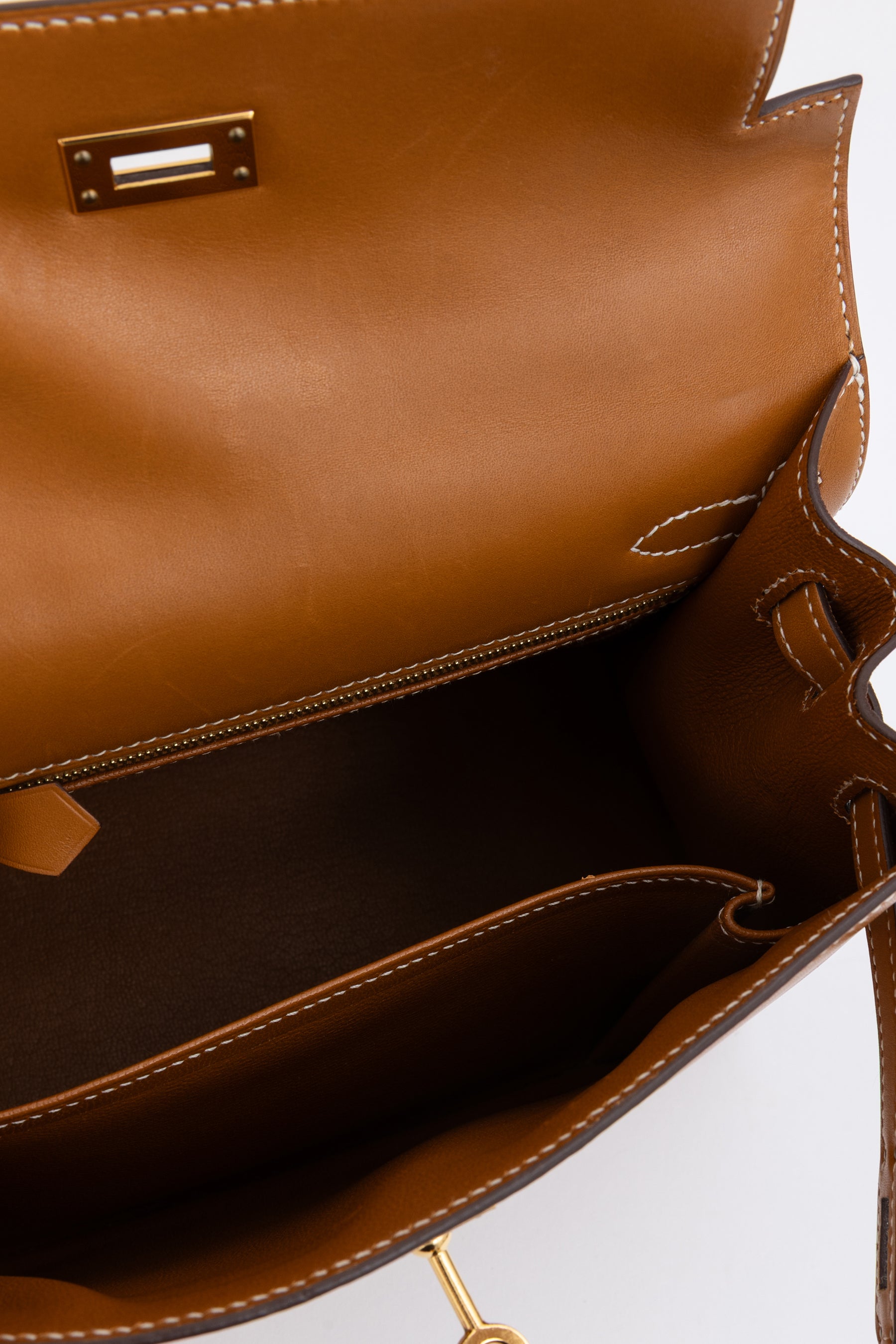 Naturel Sabel Butler Leather Kelly 25 Sellier Bag