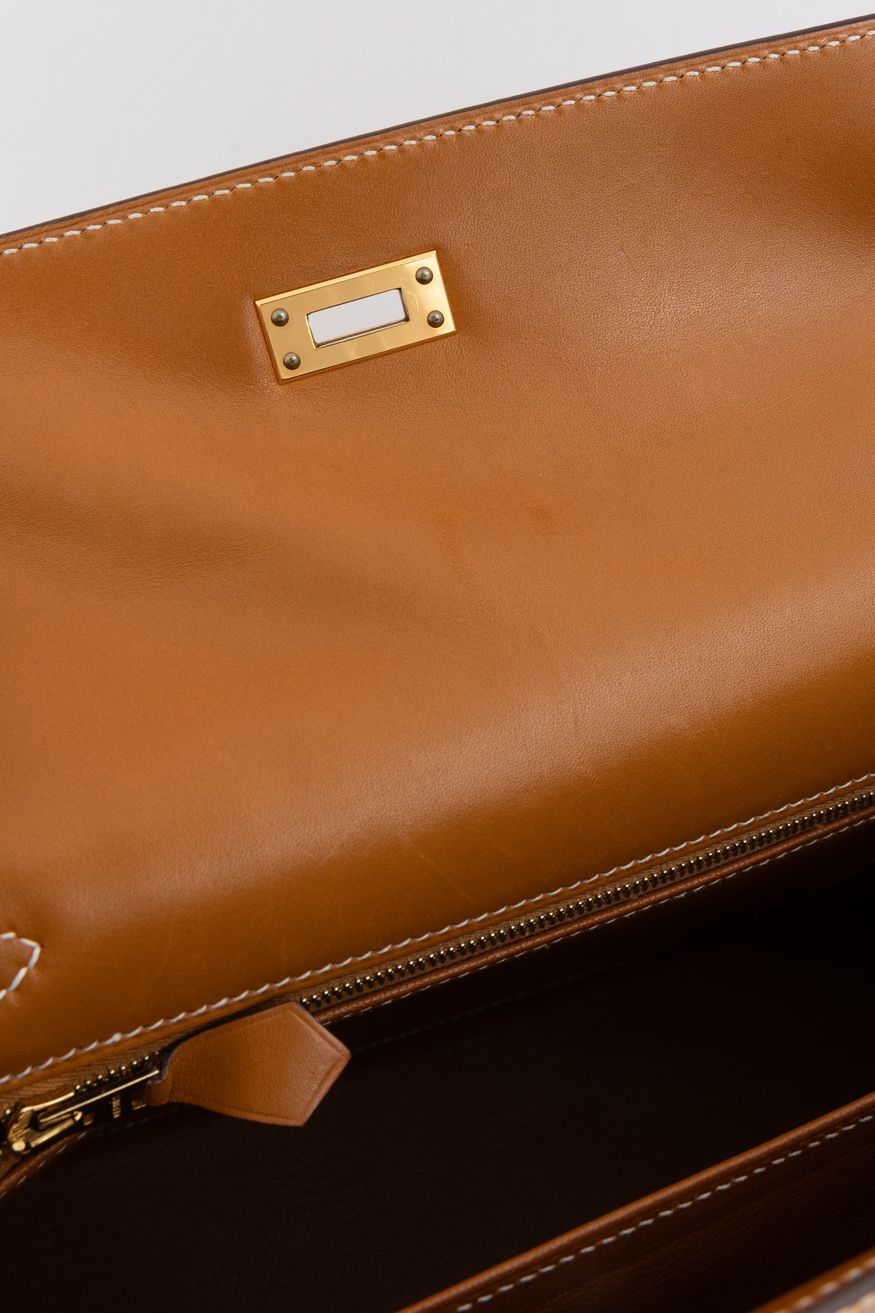 Naturel Sabel Butler Leather Kelly 25 Sellier Bag