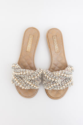 Fantasy Pearl Cord CC Mules