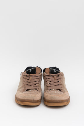 Velvet Logo Sneakers