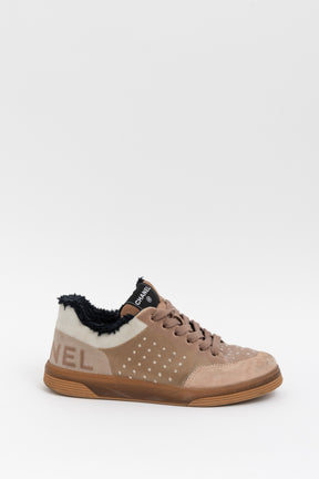 Velvet Logo Sneakers