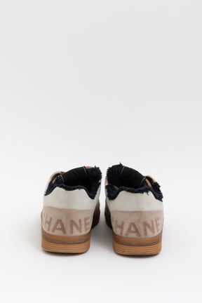 Velvet Logo Sneakers