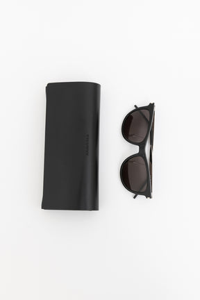 SL 510 Black Round Cat Eye Sunglasses