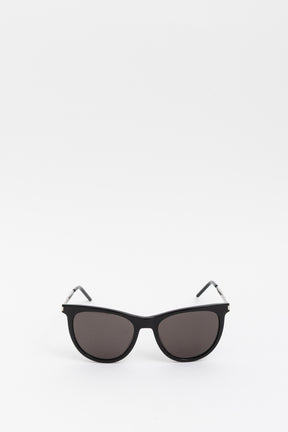 SL 510 Black Round Cat Eye Sunglasses