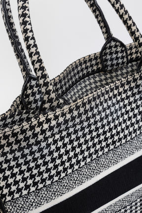Houndstooth Book Tote