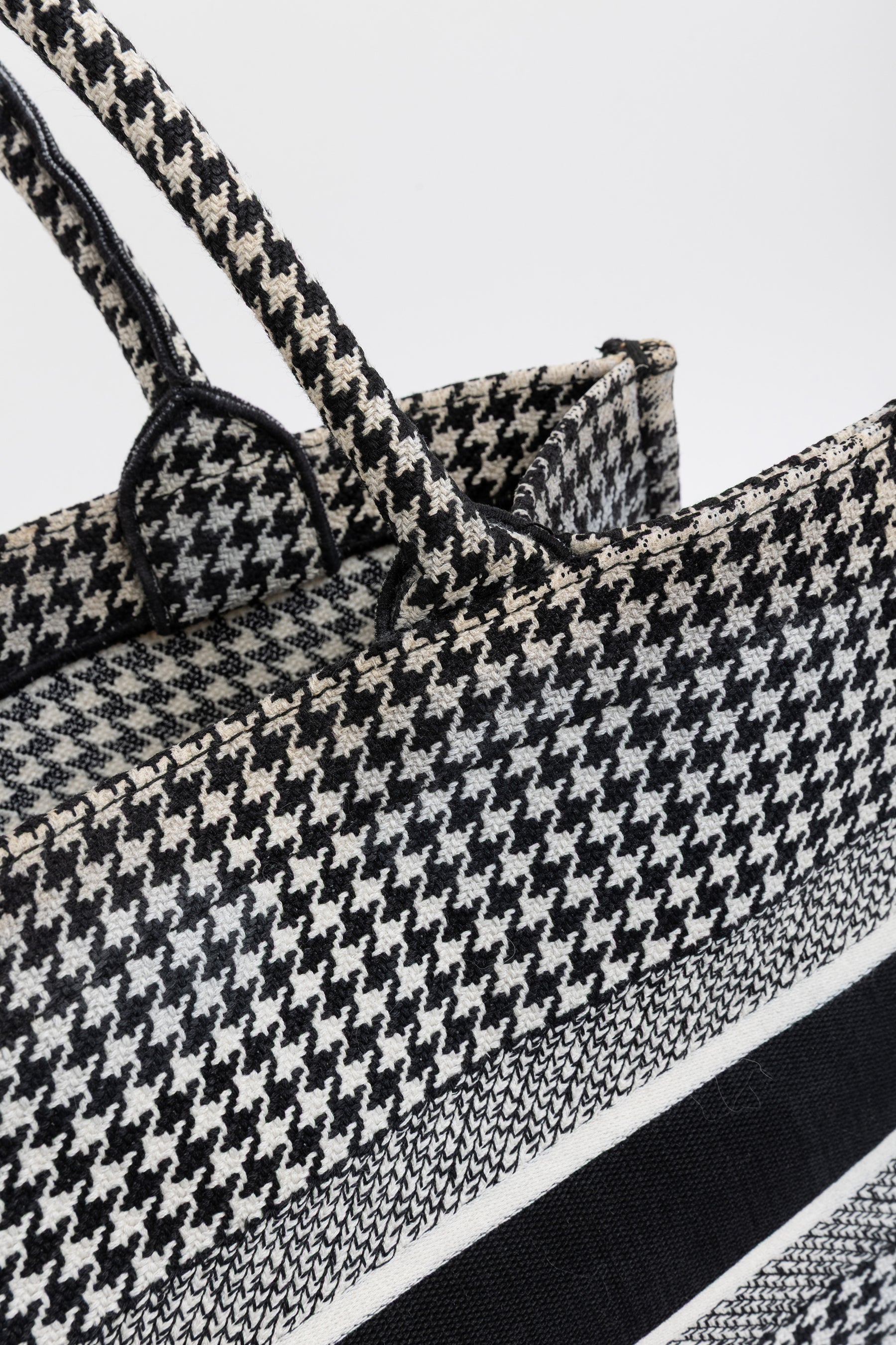 Houndstooth Book Tote