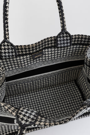 Houndstooth Book Tote