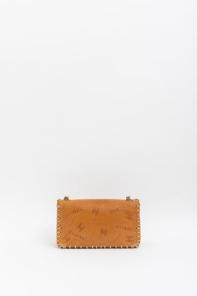 Vintage Whipstitched Medium Flap Bag