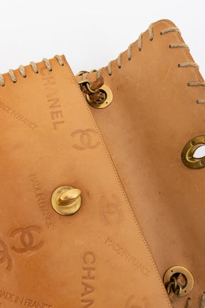 Vintage Whipstitched Medium Flap Bag